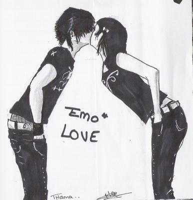 wallpaper emo kiss. EMO LOVE KISS