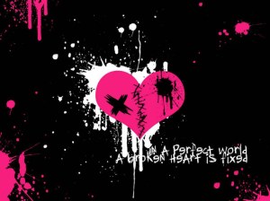 Broken Emo Heart Wallpaper