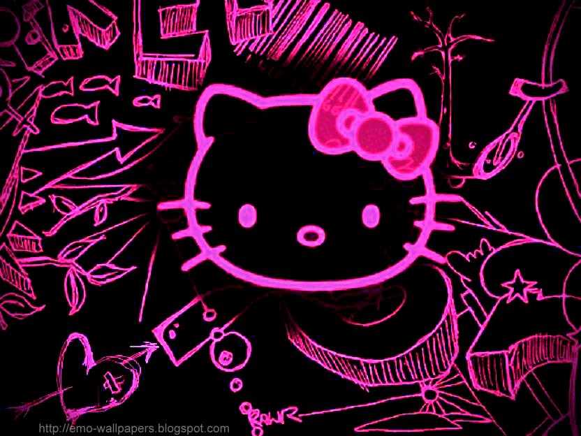 Emo Love Hello Kitty Background